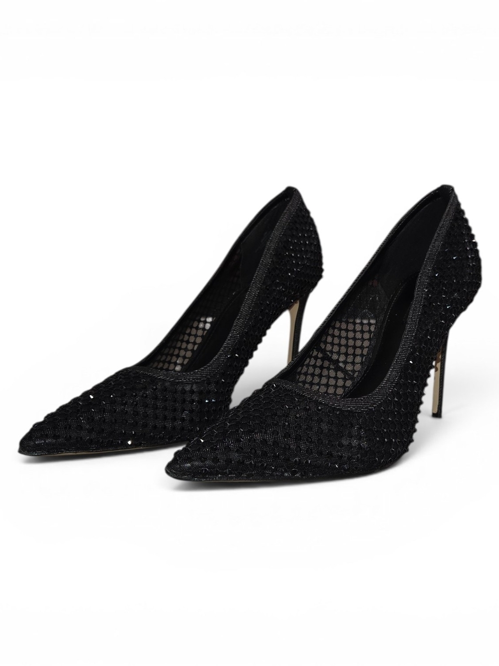 Nine West Pointed Toe Mesh & Rhinestone Stiletto Pumps